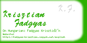 krisztian fadgyas business card